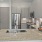 a kitchen with a marble counter top