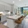 a kitchen with a large island