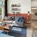 a living room with a couch and a coffee table